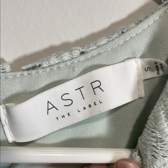 Astr Women's Mini Dress in Mint Flower Lace - Picture 2 of 8